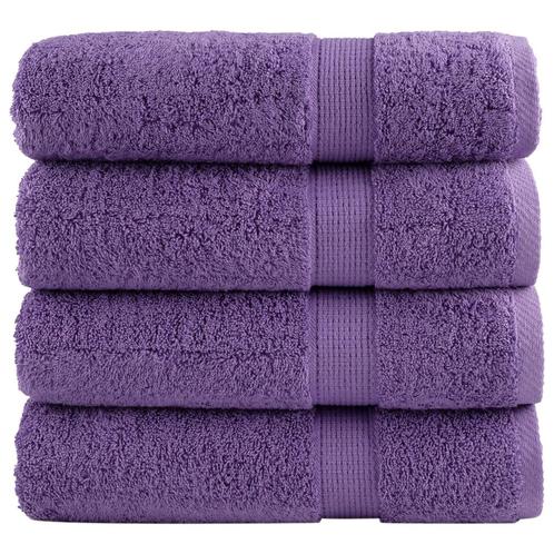 vidaXL Badhanddoeken SOLUND 4 st 600 g/m² 70x140 cm paars, Huis en Inrichting, Badkamer | Badtextiel en Accessoires, Paars, Nieuw