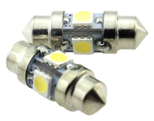 C5W autolamp 2 stuks | LED festoon 31mm | 4-SMD daglichtwit, Auto-onderdelen, Verlichting, Nieuw, Verzenden