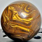 Tigereye Exceptional large AAA Tigereye sphere - Hoogte: