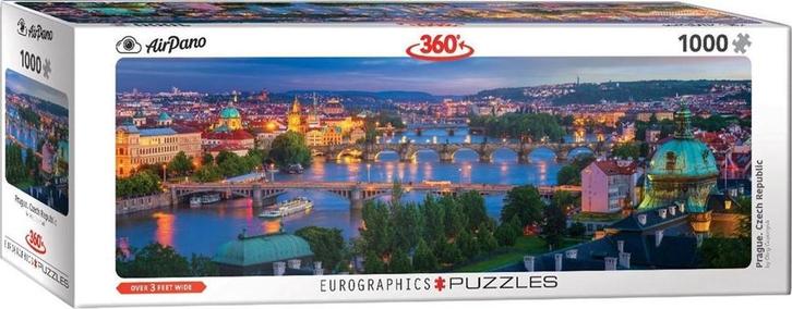 Prague Czech Republic Panorama Puzzel (1000 stukjes) |, Hobby en Vrije tijd, Denksport en Puzzels, Nieuw, Verzenden