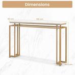 2dekans | Gouden Consoletafel Moderne 120 cm Consoletafel, Ophalen of Verzenden, Zo goed als nieuw