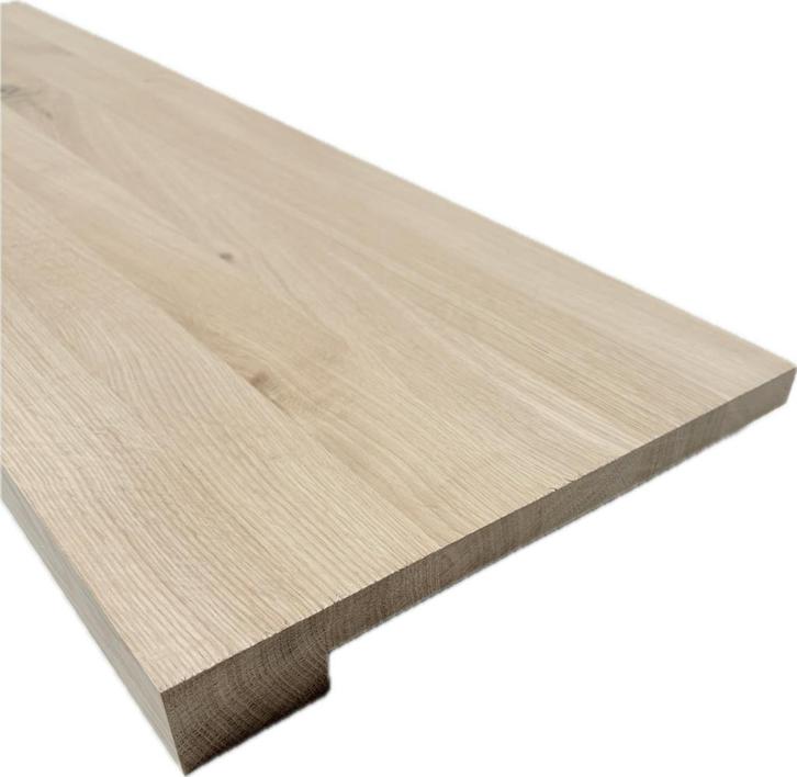 Eiken overzet vensterbanken recht, Doe-het-zelf en Verbouw, Hout en Planken, Nieuw, Ophalen of Verzenden