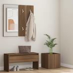 vidaXL Garderobe set bewerkt hout bruin eikenkleur, Verzenden, Nieuw
