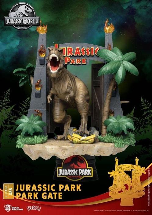 Jurassic Park D-Stage PVC Diorama Park Gate 15 cm, Verzamelen, Film en Tv, Nieuw, Ophalen of Verzenden