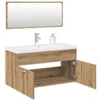 vidaXL 3-delige Badkamermeubelset bewerkt hout artisanaal, Verzenden, Nieuw