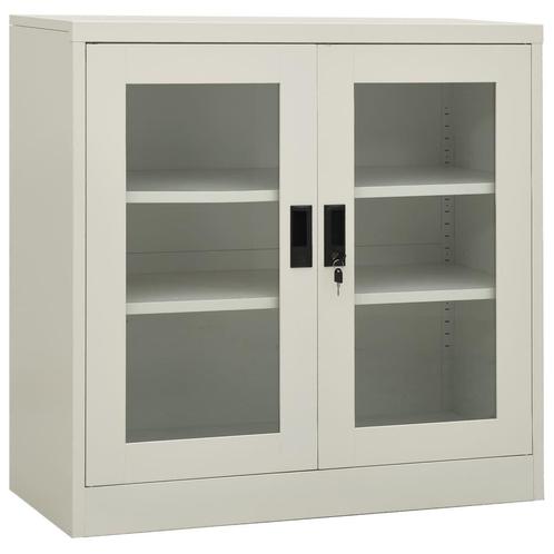 Lichtgrijze Stalen Kast 90cm - Werkplaats/Kantoor - OP=OP, Huis en Inrichting, Kasten | Roldeurkasten en Archiefkasten, 25 tot 50 cm