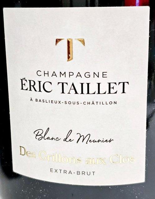 Eric Taillet, Exclusiv T Blanc de Meunier Brut - Champagne, Verzamelen, Wijnen