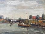Raymond Van Hoeck (1922-1992) - Havengezicht, Antiek en Kunst, Kunst | Schilderijen | Klassiek