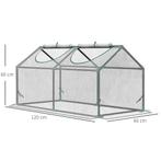 TRUUSK Foliekas Met Venster, PVC Broeikas 120x60x60 Cm, Tran, Verzenden, Nieuw
