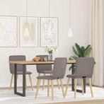 vidaXL Eetkamerstoelen 4 st draaibaar stof taupe, Huis en Inrichting, Stoelen, Verzenden, Nieuw