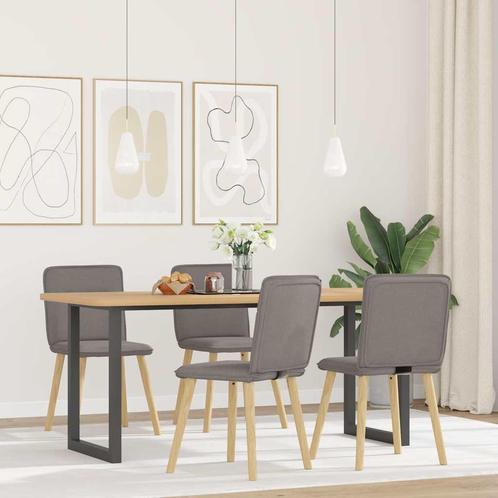 vidaXL Eetkamerstoelen 4 st draaibaar stof taupe, Huis en Inrichting, Stoelen, Nieuw, Verzenden