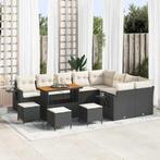 vidaXL Tuin Sofa Set met kussen 13 pcs Zwart en crème 110 x, Verzenden, Nieuw, Rotan