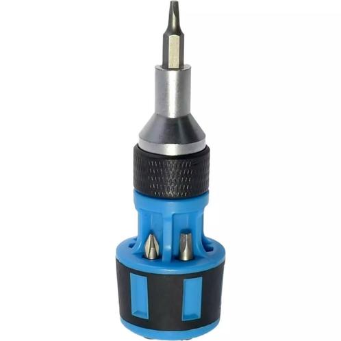 Benson Compacte ratelschroevendraaier met 6 bits en opber..., Doe-het-zelf en Verbouw, Gereedschap | Handgereedschap, Nieuw, Ophalen of Verzenden