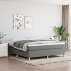 vidaXL Boxspring met matras stof donkergrijs 160x200 cm, Huis en Inrichting, Verzenden, 200 cm, 160 cm, Nieuw