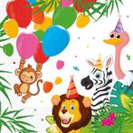 Jungle Dieren Balloons Servetten (20st), Nieuw, Ophalen of Verzenden