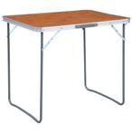 vidaXL Campingtafel inklapbaar met metalen frame 80x60 cm, Caravans en Kamperen, Verzenden, Nieuw
