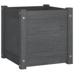 Grenenhouten Plantenbak Grijs 40x40 - Tweedekansje voor j..., Minder dan 60 cm, Vierkant, Nieuw, Ophalen of Verzenden
