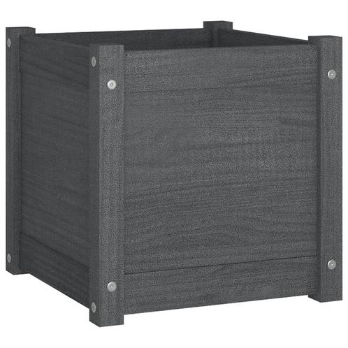 Grenenhouten Plantenbak Grijs 40x40 - Tweedekansje voor j..., Tuin en Terras, Bloembakken en Plantenbakken, 30 tot 60 cm, Minder dan 60 cm
