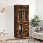 vidaXL buffetkast 69,5x34x180 cm bewerkt hout gerookt, Verzenden, Nieuw, 50 tot 100 cm, Minder dan 100 cm