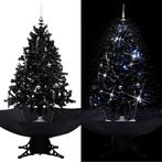 Kerstboom sneeuwend met paraplubasis 140 cm PVC zwart