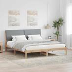 vidaXL Bedframe Bruin en lichtgrijs 180 x 200 cm Massief, Verzenden, Nieuw, Bruin, Hout