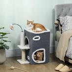 TRUUSK Kattenkrabpaal met Top-Ligoppervlak - 2-verdiepingen, Dieren en Toebehoren, Konijnen