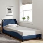 Stoffen Bedframe 90x190 | Gebruikt | Comfort & Stijl, 90 cm, Eenpersoons, Blauw, Nieuw