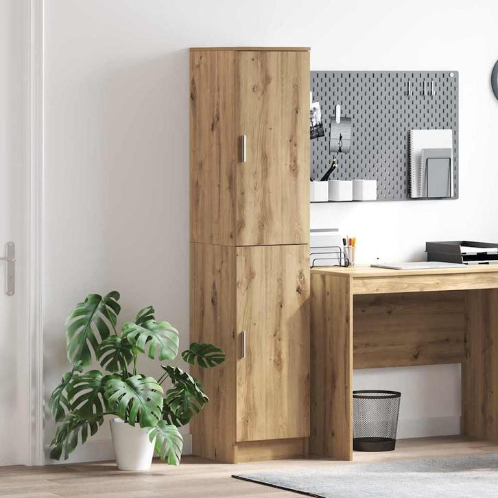 vidaXL Highboard artisanaal eikenkleurig 35 x 39 x 168 cm, Huis en Inrichting, Kasten | Buffetkasten, Nieuw, Minder dan 50 cm