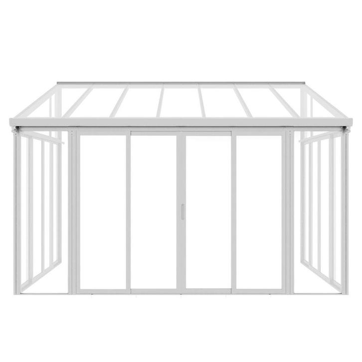 Aluminium Overkapping / Serre - Wit - Incl. Zijwanden & Schu, Tuin en Terras, Overkappingen, Nieuw, Verzenden