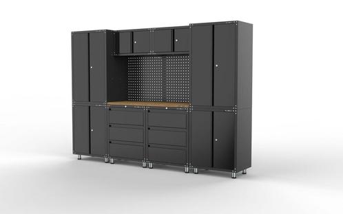 Premium zwarte werkplaatsinrichting met werkbank en, Auto diversen, Autogereedschap, Nieuw, Verzenden