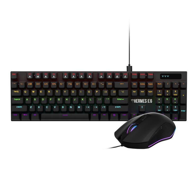 RGB Gaming Mechanisch Toetsenbord, Muis Set - Desktop Com..., Computers en Software, Toetsenborden, Nieuw, Ophalen of Verzenden