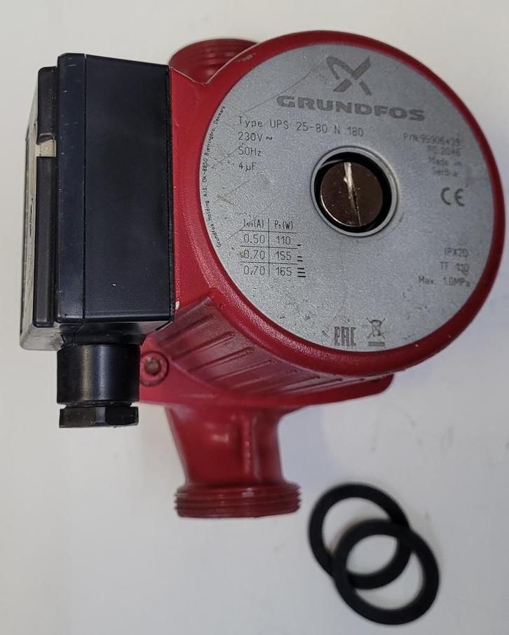 Grundfos Tapwaterpomp RVS UPS 25-80N-180 Z.G.A.N., Doe-het-zelf en Verbouw, Verwarming en Radiatoren, Zo goed als nieuw, Ophalen of Verzenden