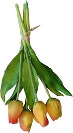 Tulpen real touch oranjegeel luxe siliconen latex bundel 5, Ophalen of Verzenden, Nieuw