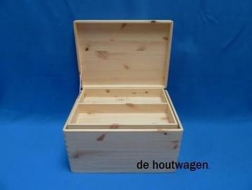 opbergkisten met vakverdeling - houten kisten