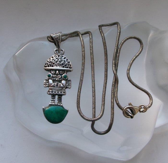 Tumi hanger met Peruaanse turquoise - Peru (Zonder, Antiek en Kunst, Kunst | Niet-Westerse kunst