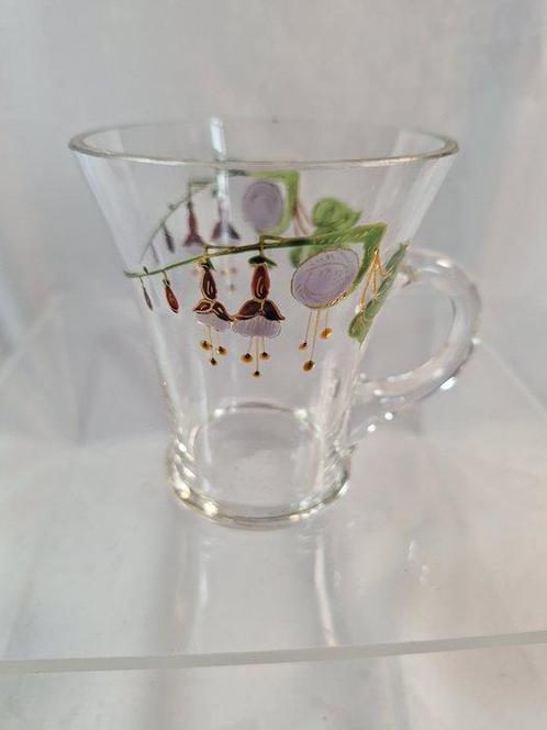 Beker (4) - bekers met oor - Glas, Antiek en Kunst, Kunst | Designobjecten