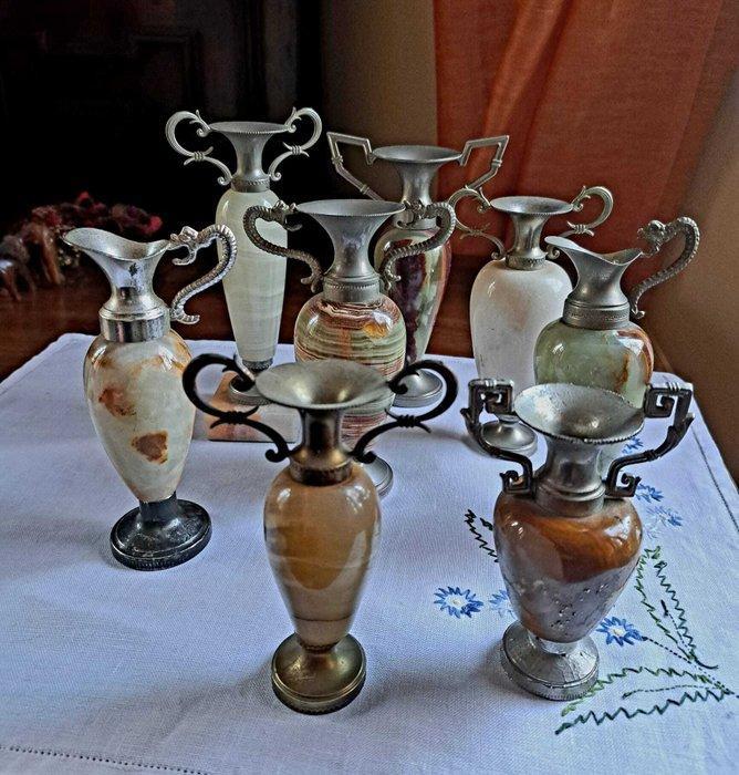 Themacollectie - Vazen van onyx met decoratieve metalen, Antiek en Kunst, Antiek | Speelgoed