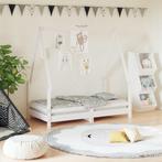 vidaXL Kinderbedframe 70x140 cm massief grenenhout wit, Verzenden, Nieuw