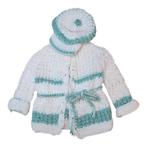 Knitted cardigan & basque hat - 1/2M, Verzenden, Nieuw