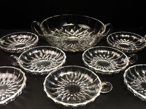 Val St Lambert - Tafelservies (8) - Dessertservies - Kristal, Antiek en Kunst, Antiek | Meubels | Tafels