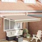 vidaXL Inklapbaar Zonnescherm Beige 350 x 250 cm Stof, Tuin en Terras, Zonneschermen, Verzenden, Nieuw