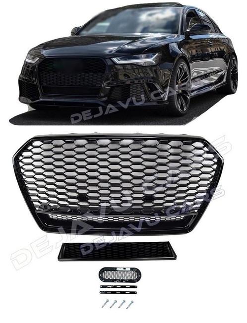 RS6 Quattro Look Front Grill Black Edition voor Audi A6 C7.5, Auto diversen, Tuning en Styling, Ophalen of Verzenden