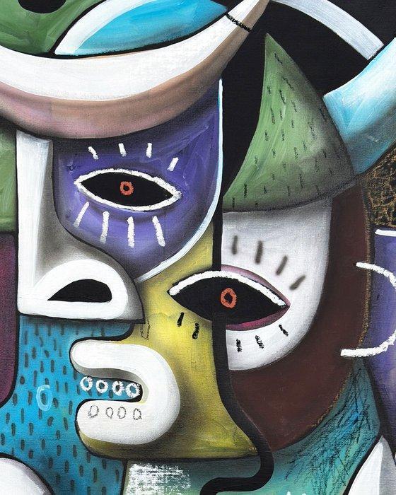 SKEPA - Lenchanteur (XXL), Antiek en Kunst, Kunst | Schilderijen | Modern