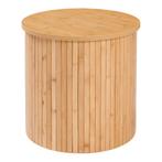 Bijzettafel Ledepid ronde tafel naturel 40x40 cm [en.casa], Huis en Inrichting, Tafels | Bijzettafels, Verzenden, Nieuw