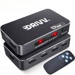 Tweedekans | Drivv. HDMI Switch 4K 60Hz – 5 ingangen 1, Ophalen of Verzenden, Zo goed als nieuw