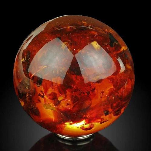 XXL Baltische Amber Bol - Prachtige Gouden Gloed!, Verzamelen, Mineralen en Fossielen