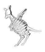 Zilveren Kangoeroe opengewerkt ketting hanger, Sieraden, Tassen en Uiterlijk, Verzenden, Nieuw