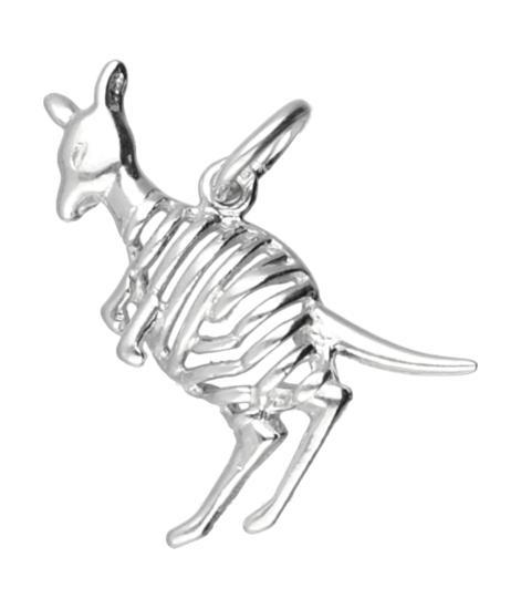 Zilveren Kangoeroe opengewerkt ketting hanger, Sieraden, Tassen en Uiterlijk, Kettinghangers, Verzenden