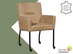 Leren eetkamerstoel Lucky - Kenia Taupe (taupe/bruin), Huis en Inrichting, Stoelen, Overige kleuren, Bohemian, Industrieel, Modern, Scandinavisch