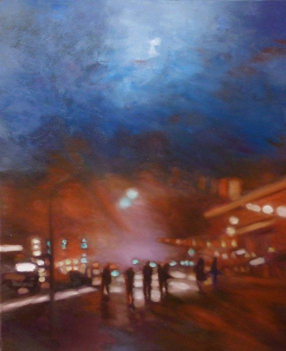 Lauter Heidi - Streetview, Antiek en Kunst, Kunst | Schilderijen | Modern